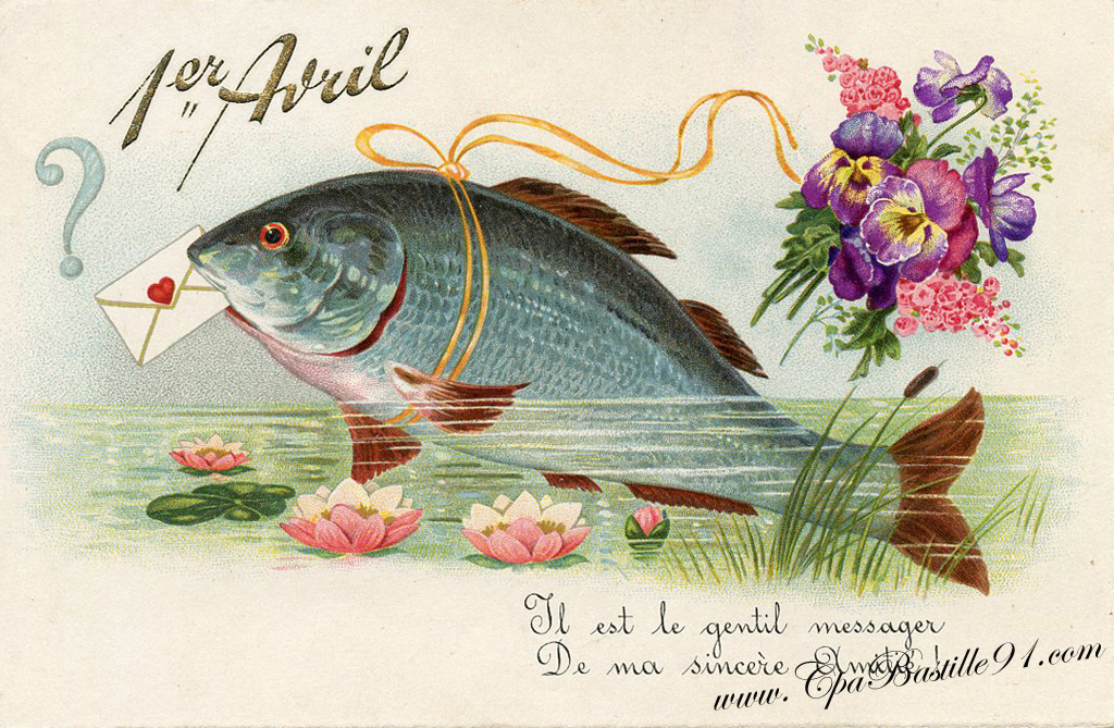 Carte ancienne – Premier Avril- Il est le gentil messager | Cartes Postales  Anciennes